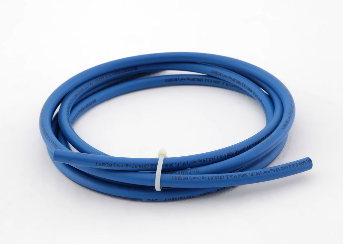 Niebieski wąż spiralny z włóknem chłodzącym NBR, WP 500psi, 600psi