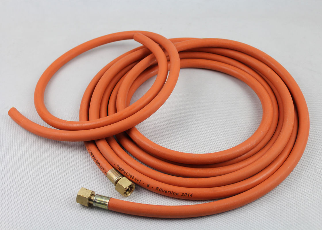 Pomarańczowy wąż gazowy 6 mm NBR Lpg do zastosowań przemysłowych