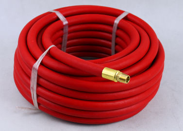 Czerwony gumowy wąż powietrzny z łącznikami BSP lub NPT, gumowy przewód powietrzny BP 900/1200 Psi