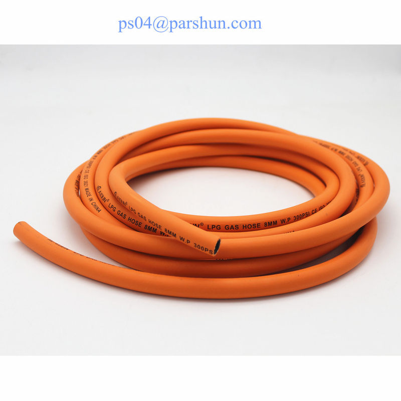 Gumowy pomarańczowy niskociśnieniowy elastyczny wąż gazowy BS EN16436 5/16 &quot;cala