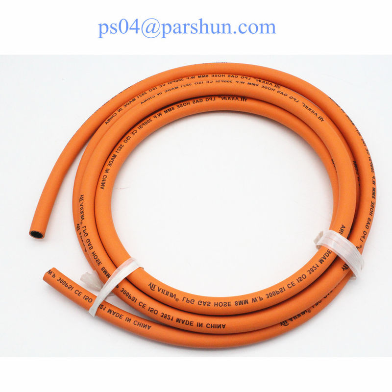 Gumowy pomarańczowy niskociśnieniowy elastyczny wąż gazowy BS EN16436 5/16 &quot;cala