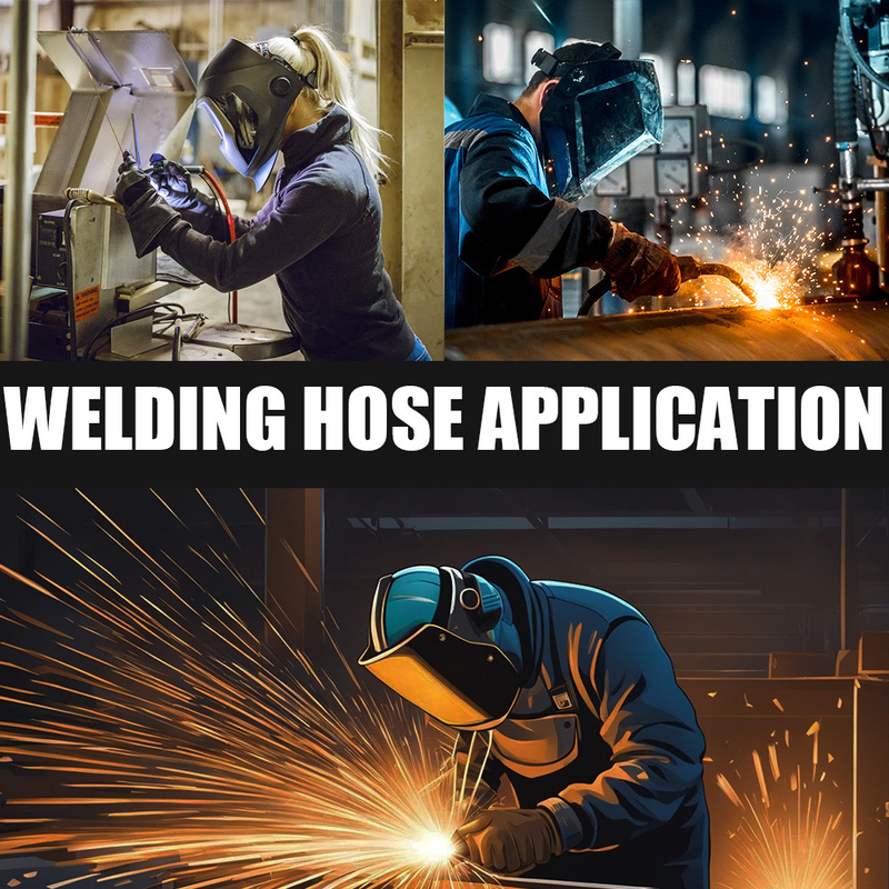Gorąca sprzedaż ISO3821 stopnia R 10 mm EPDM Twin Welding Rubber Hose dla tlenu / acetylenu