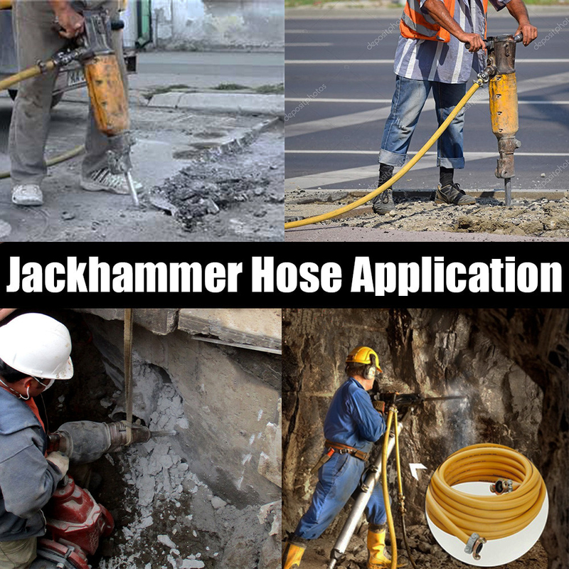 Ciężki 3/4 Inch 100FT Jackhammer Air Hose Assembly dla rynku USA