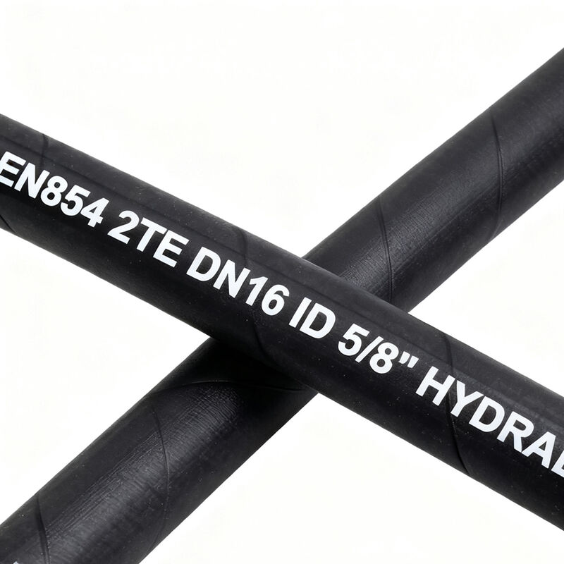 EN 853 2TE Węża hydrauliczna pod wysokim ciśnieniem o wysokiej wytrzymałości na rozciąganie, elastyczności i kompatybilności z różnymi płynami hydraulicznymi