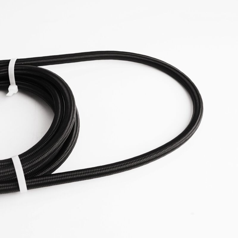 Wysokiej wydajności elastyczny węzeł paliwowy NBR ️ czarny nylon spleczony, odporny na olej, bezpłatna usługa cięcia dla przemysłowych systemów hydraulicznych