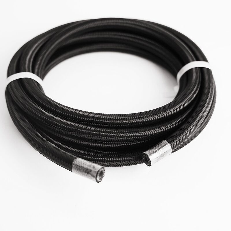 Wysokiej wydajności elastyczny węzeł paliwowy NBR ️ czarny nylon spleczony, odporny na olej, bezpłatna usługa cięcia dla przemysłowych systemów hydraulicznych