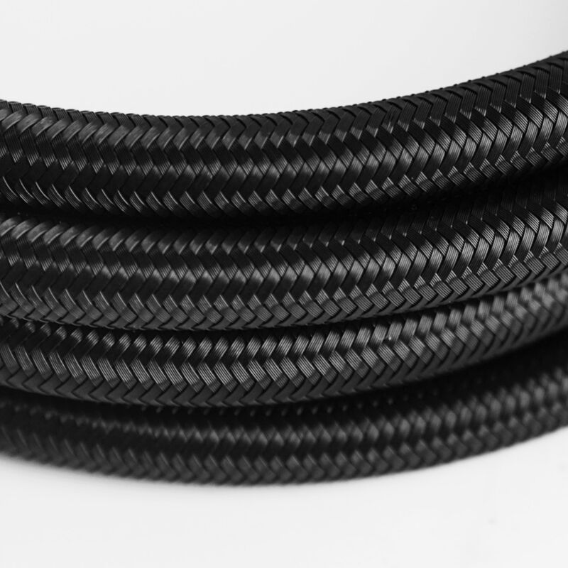 Wysokiej wydajności elastyczny węzeł paliwowy NBR ️ czarny nylon spleczony, odporny na olej, bezpłatna usługa cięcia dla przemysłowych systemów hydraulicznych