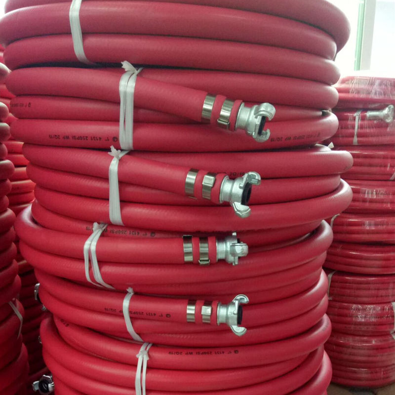 Wąż pneumatyczny z podwójnym paskiem z czerwonego gumowego młotka pneumatycznego ze złączami amerykańskimi