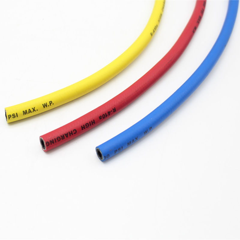 R410a Czerwony żółty niebieski gumowy wąż do ładowania czynnika chłodniczego do klimatyzatora