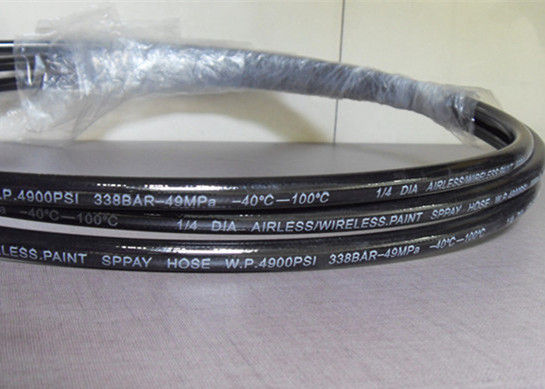Czarny SAE 100 R8 3/8 '' Hydrauliczne wzmocnienie węża hydraulicznego -40 ℃ Do + 100 ℃