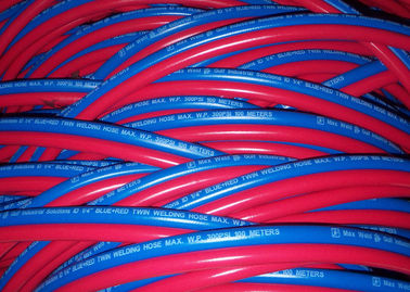 Gumowy podwójny wąż spawalniczy 6 mm klasy R czerwony i niebieski 20 szt. Do cięcia gazowego BS EN559